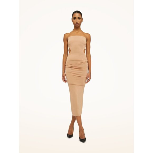 NWT Woldford Fatal Cut Out Dress Almond Size Large - Picture 1 of 9